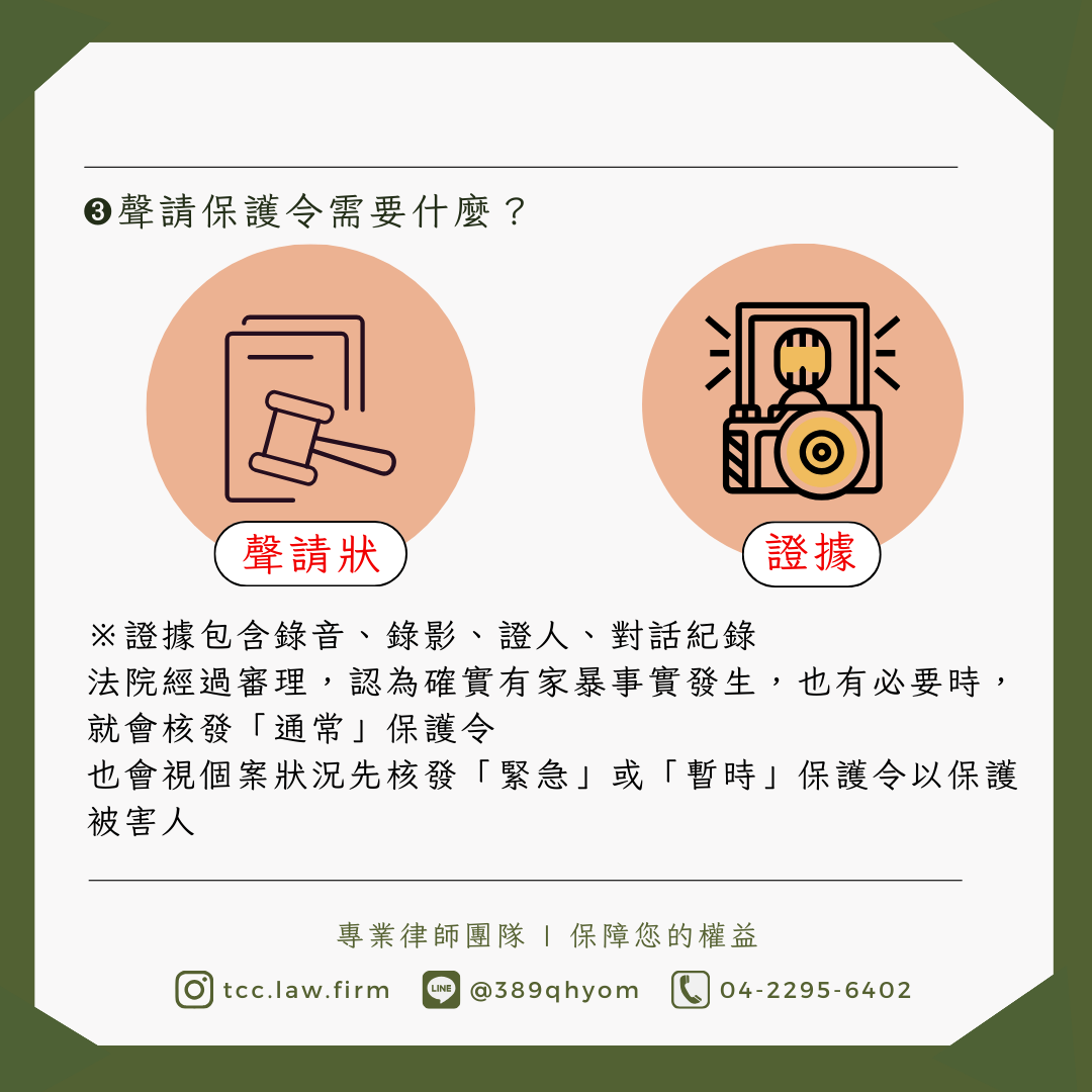 保護令申請資料
