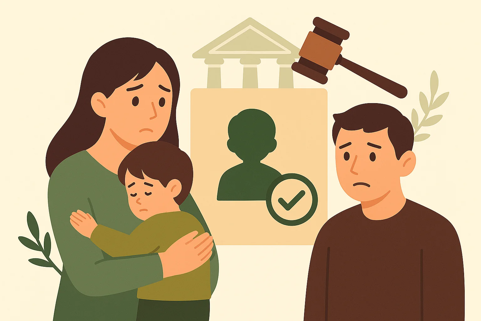 親權變更怎麼判？離婚後監護權能改嗎？圖中搭配法槌與標題，說明法院改判監護權的法律標準。