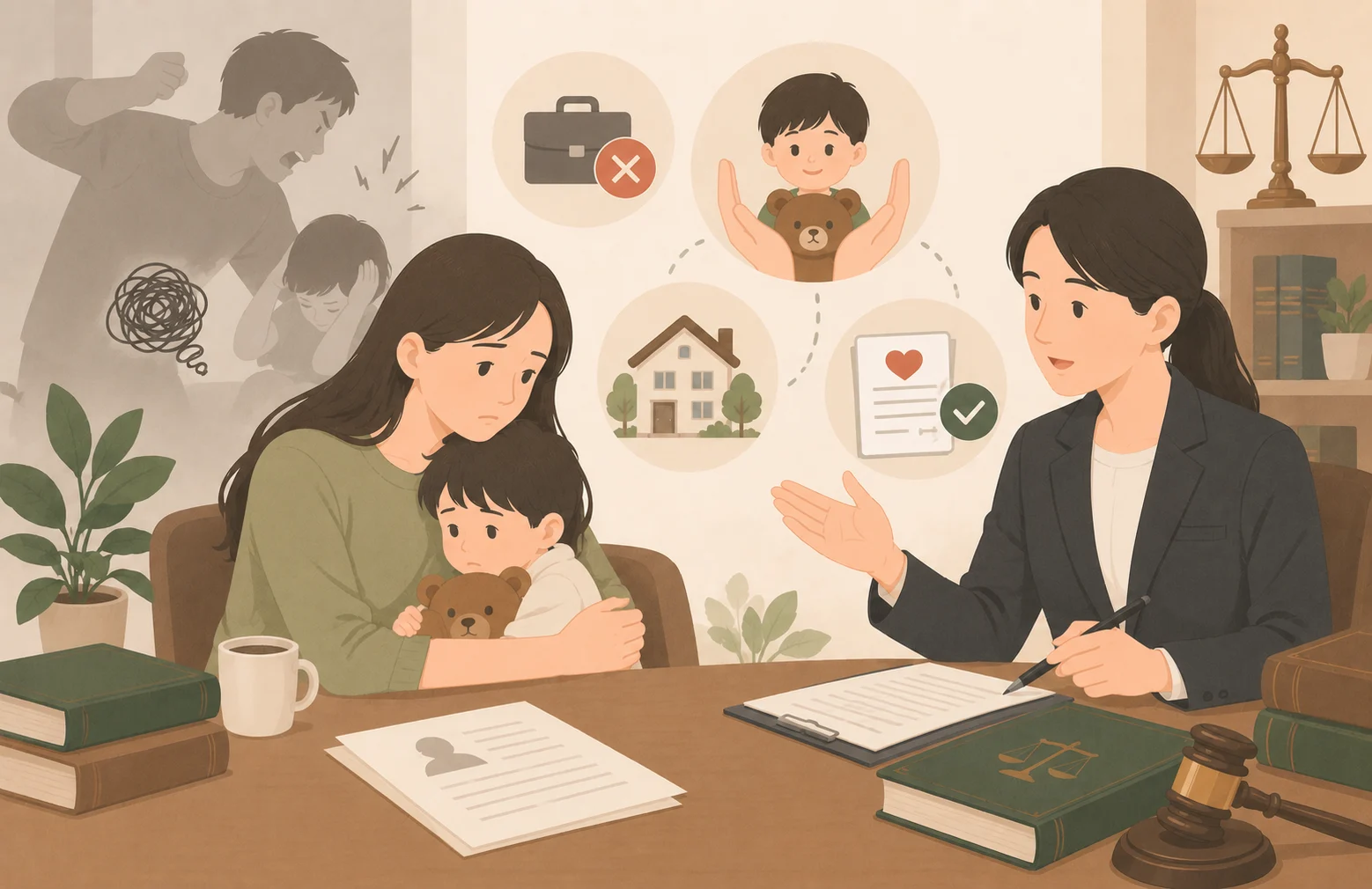 老公會打小孩，但我沒工作，離婚後孩子會歸誰？很多人以為「沒收入就會搶不贏監護權」，但其實在法律上，判斷孩子監護權歸屬，有更多考量！在家庭暴力、照顧能力等因素下，法院會怎麼看？