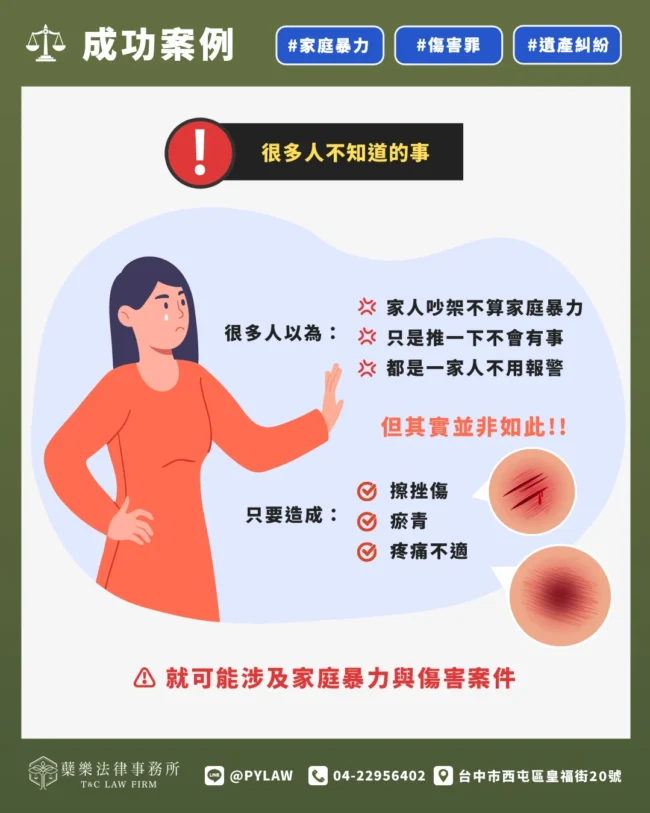 涉及家庭暴力與傷害案件