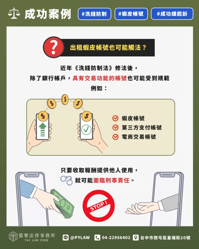 洗錢防制 出租蝦皮帳號也可能觸法?