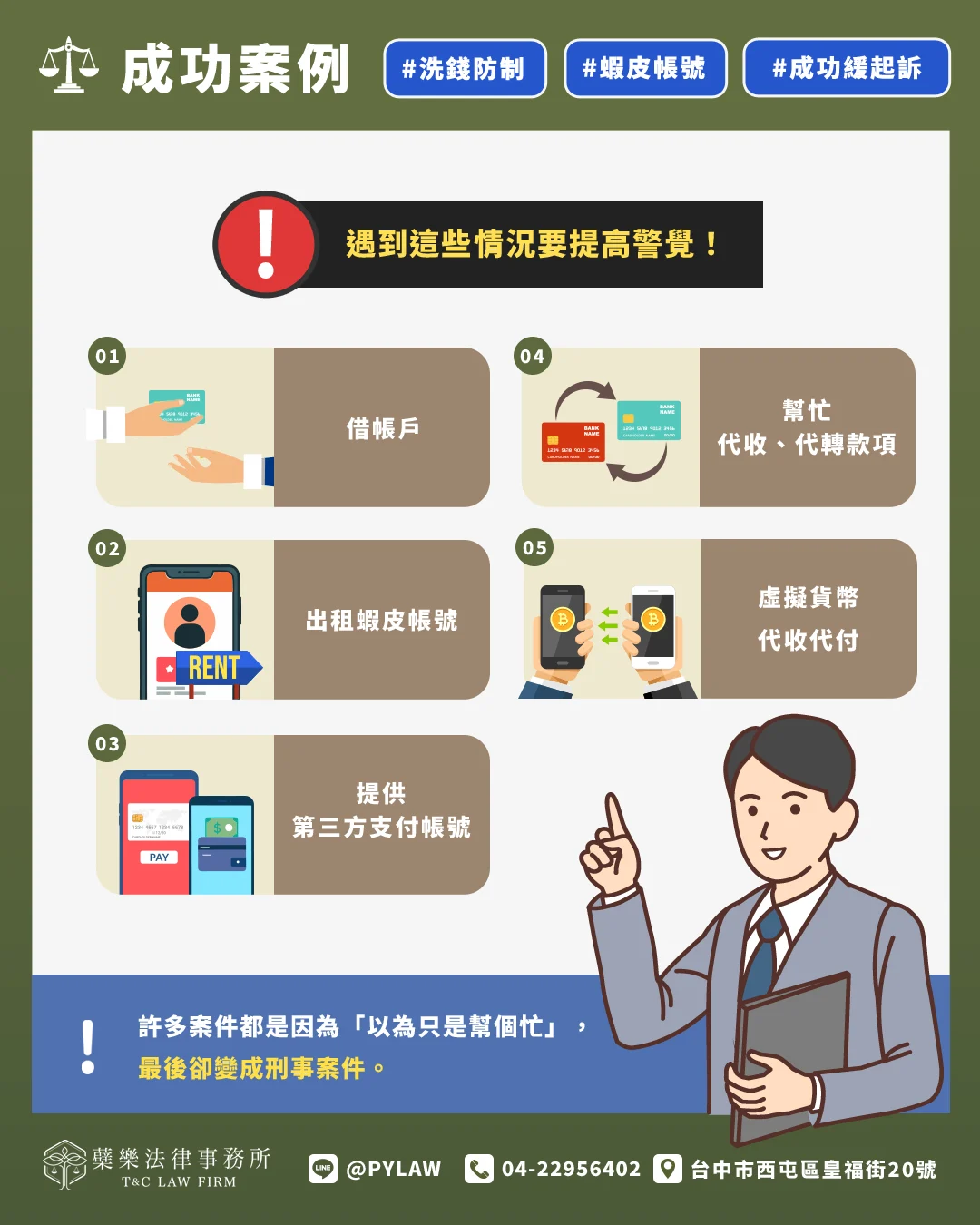 洗錢防制遇到這些情況要提高警覺!
